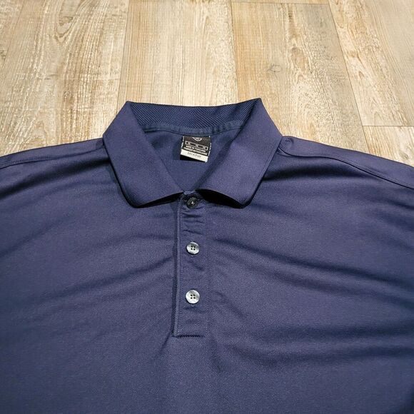 Nike Golf Dri Fit UV Protection Basic Solid Navy Polo Shirt Men's Size XL - Picture 2 of 7